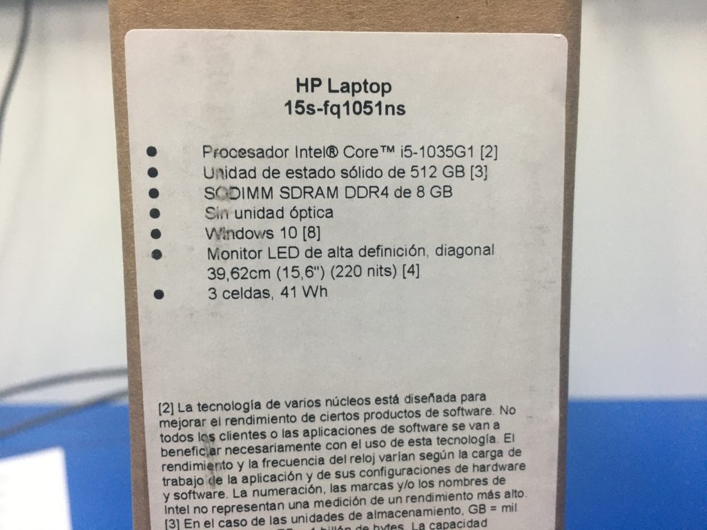 Detalles HP 15s